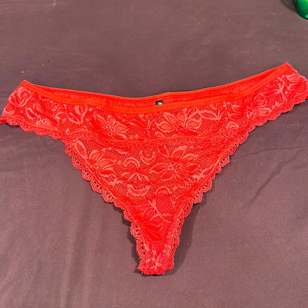 Adore Me G-string Thong. It’s a size 2X. Coral color. Style# 1480